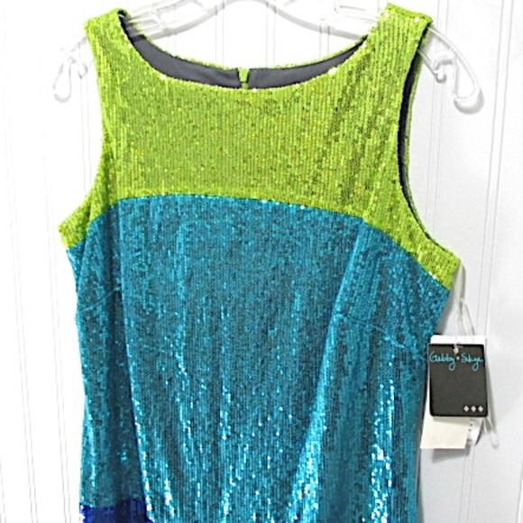 NWT Gabby Skye Sequined Sheath Dress, Size 8 - Picture 2 of 10